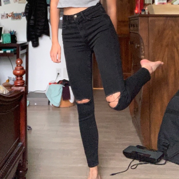 American Eagle Outfitters Denim - AEO Black Super High Rise Skinny Jeans